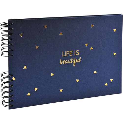 Exacompta Life Photo Album Spiral Hardback Paper 22.8 x 33 x 3 cm Blue