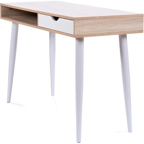 Nautilus Designs Workstation BDW/I202/WH-OK Oak 1,150 x 480 x 750 x 750 - 750 mm