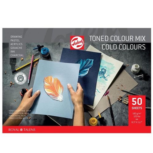 Talens Pads 91530052 180 gsm A4 Multicolour 50 Sheets