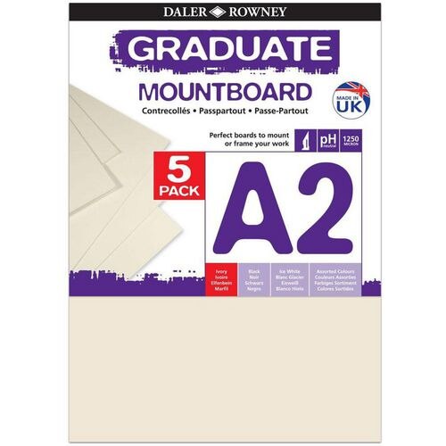 Daler-Rowney Mount Board 329205030 Ivory 5 Sheets