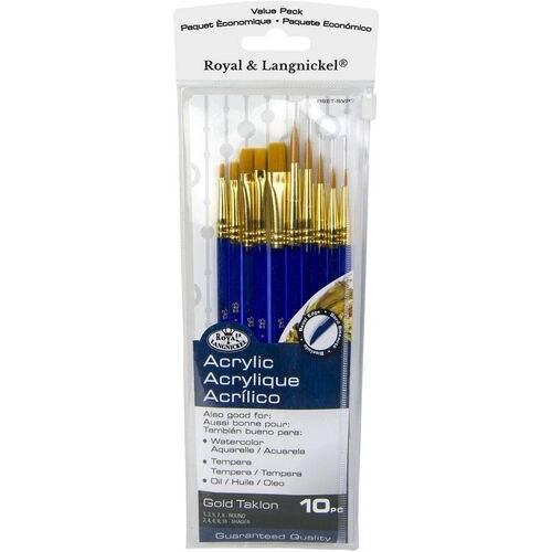 Royal & Langnickel Paint Brushes SVP7 Blue 3.279 x 3.279 x 1.481 cm Pack of 10