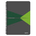 LEITZ Office Wirebound Notebook A5 Ruled PP (Polypropylene) Green Perforated Pack of 5