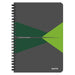 LEITZ Office Wirebound Notebook A5 Ruled Cardboard Green Perforated Pack of 5