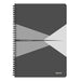 LEITZ Office Wirebound Notebook A4 Ruled PP (Polypropylene) Grey Perforated Pack of 5