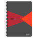 LEITZ Office Wirebound Notebook A5 Ruled Cardboard Red Perforated Pack of 5