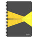 LEITZ Office Wirebound Notebook A5 Ruled PP (Polypropylene) Yellow Perforated Pack of 5