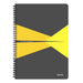 LEITZ Office Wirebound Notebook A4 Ruled PP (Polypropylene) Yellow Perforated Pack of 5