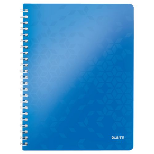 LEITZ Wow Wirebound Notebook A4 Ruled Blue Pack of 6