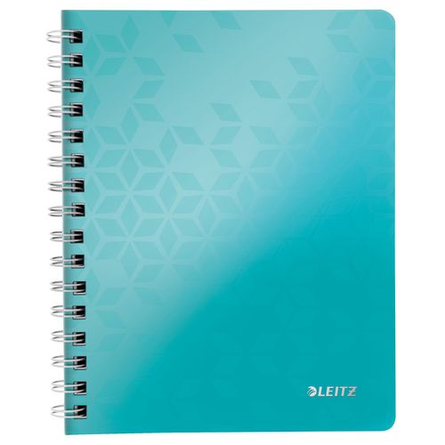 LEITZ Wow Wirebound Notebook A5 Ruled Ice blue Pack of 6