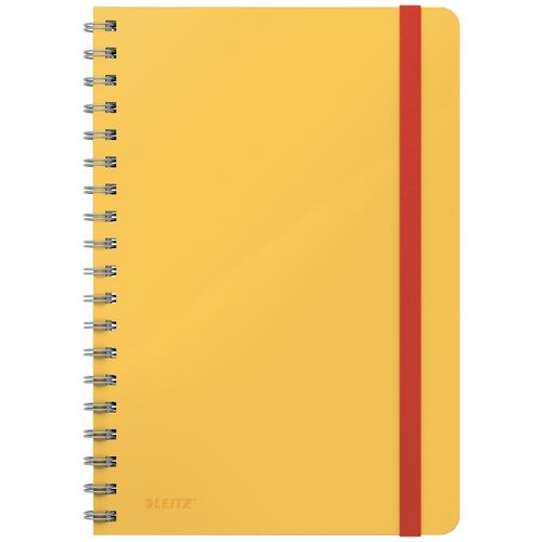 Leitz Cosy B5 Wirebound Notebook 4527 Soft Touch Ruled Yellow 160 Pages