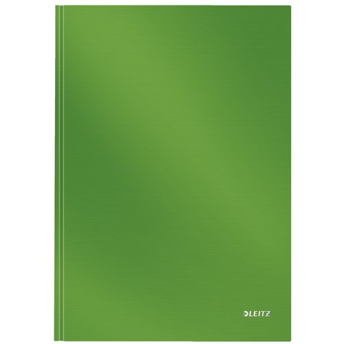 LEITZ Solid Casebound Notebook A4 Ruled Paper Light Green Not perforated 80 Pages Pack of 6