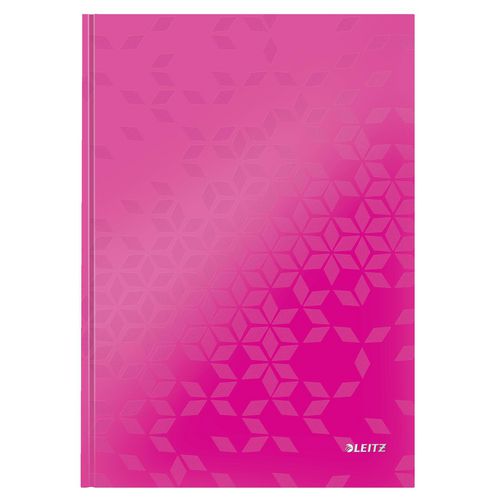 Leitz Casebound Notebook A4 Ruled Sewn Pink 80 Pages Pack of 6