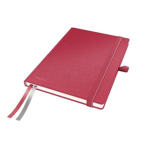 LEITZ Casebound Notebook A5 Ruled Paper Red Not perforated 80 Pages Pack of 6