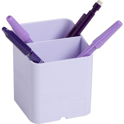 Exacompta Aquarel Pen Box 67764D PS (Polystyrene) Pastel Mauve 7.4 x 7.4 x 9.3 cm