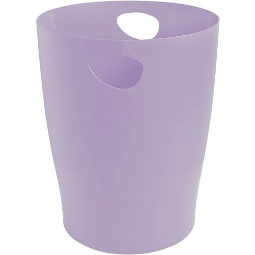 Exacompta Aquarel Waste Bin 45364D PP (Polypropylene) Pastel Mauve 263 x 335 x 335 mm