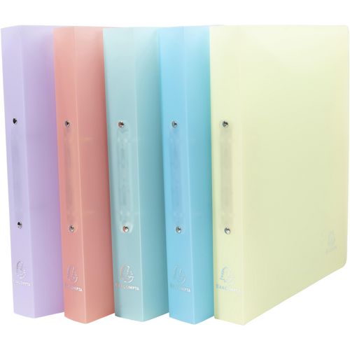 Exacompta Ring Binder 2 Rings 30 mm PP (Polypropylene) A4+ Assorted Pack of 5