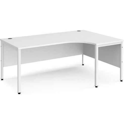 Dams International Right Hand Ergonomic Desk MB18ERWHWH 1,800 x 1,200 x 725 mm