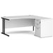 Dams International Desk with Pedestal EBK16RWH 1,600 x 1,626 x 725 mm