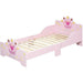 HOMCOM Children Bed 311-014 Poplar Wood, MDF 73 (W) x 143 (D) x 60 (H) mm Pink