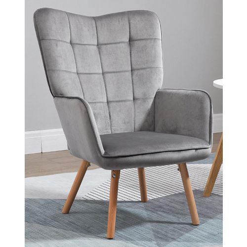 HOMCOM Accent Chair 839-132V70GY Grey