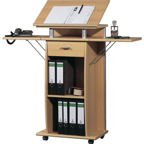 Germania High Desk 0469-11 Beech Brown 700 x 370 x 1,300 mm