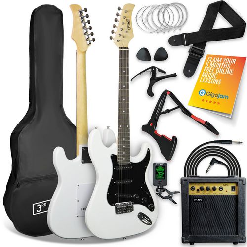 3rd Avenue Electric Guitar Set White