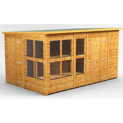 Power Pent Potting Shed 374.8 (W) x 374.8 (D) x 202.8 (H) cm 128PPPSC6