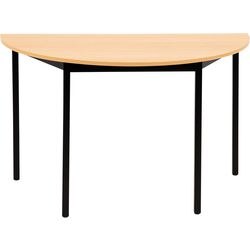 Sodematub Semi-circular Semicircular Table Black Iron Black 1,200 x 600 x 740 mm