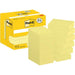 Post-it Sticky Notes 653-Y12 38 x 51 mm 100 Sheets Per Pad Yellow Pack of 12 (8+4 Free)