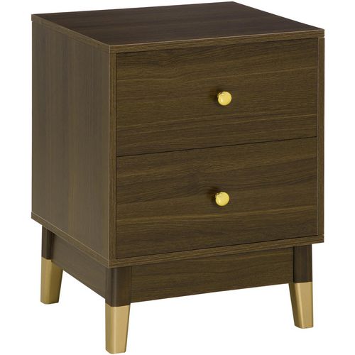 HOMCOM Bedside Table 831-533 Brown 423 (W) x 450 (D) x 580 (H) x 580 - 580 (H) mm