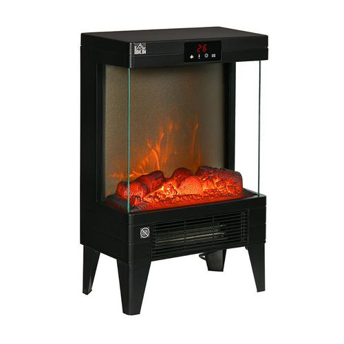 HOMCOM Electric Fireplace 820-341V70BK 18 (W) x 32.5 (D) x 52.5 (H) cm