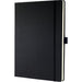 Sigel Notebook A4+ Ruled Sewn Side Bound Plastic Hardback Black Perforated 194 Pages