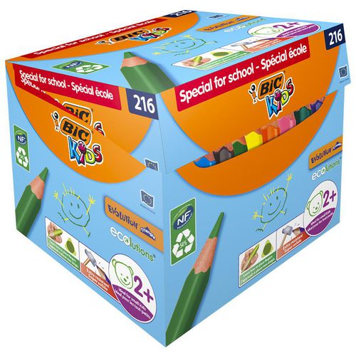 BIC Colouring Pencils Kids Evolution Triangle ECOlutions Pack of 216