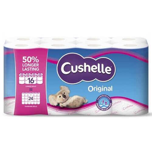 Cushelle Original Toilet Roll 2 Ply 8366116 16 Rolls of 270 Sheets