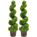 Living and Home Artificial Plant PE (Polyethylene) 120 cm Green Pack of 2