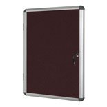 Bi-Office Enclore Indoor Lockable Notice Board Non Magnetic 15 x A4 Wall Mounted 116 (W) x 98 (H) cm Burgundy