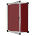 Bi-Office Enclore Indoor Lockable Notice Board Non Magnetic 15 x A4 Wall Mounted 116 (W) x 98 (H) cm Red