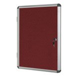 Bi-Office Enclore Indoor Lockable Notice Board Non Magnetic 15 x A4 Wall Mounted 116 (W) x 98 (H) cm Red