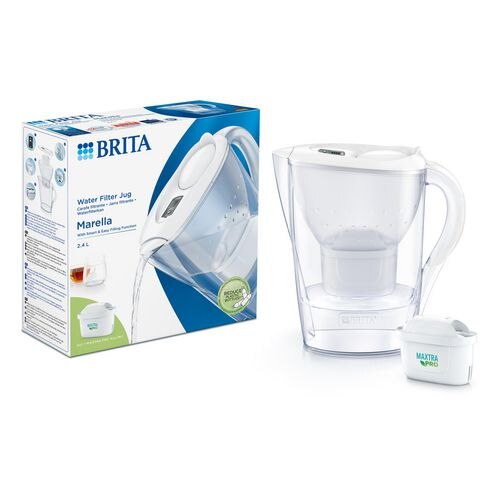 BRITA Marella 1051118 Water Filter Jug 2.4 L White including MAXTRA PRO All-in-1 cartridge