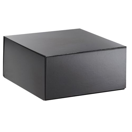 RAJA Gift Box Cardboard 225 (W) x 105 (D) x 225 (H) mm Black Pack of 10