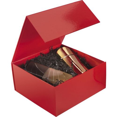 RAJA Gift Box Cardboard 225 x 105 x 225 mm Red Pack of 10