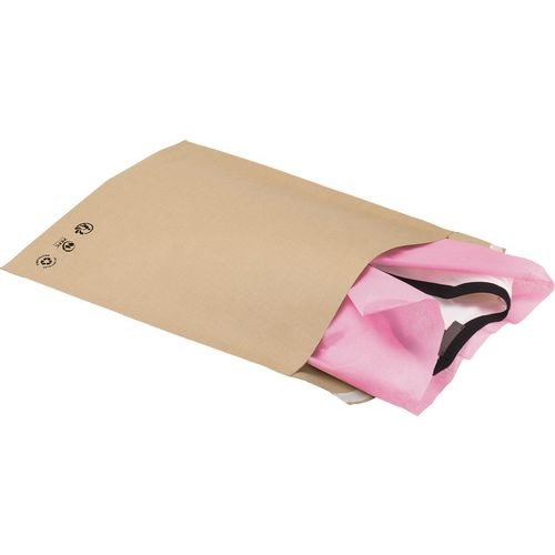 RAJA Peel and Seal Mailing Bag Brown 350 (W) x 440 (H) mm Plain 125 gsm Pack of 250