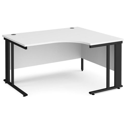 Dams International Right Hand Ergonomic Desk MCM14ERKWH 1,400 x 1,200 x 725 mm