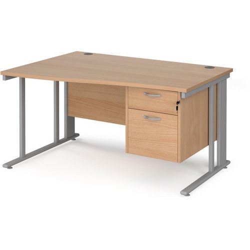 Dams International Wave Desk MCM14WLP2SB 1,400 x 725 x 800 - 990 mm