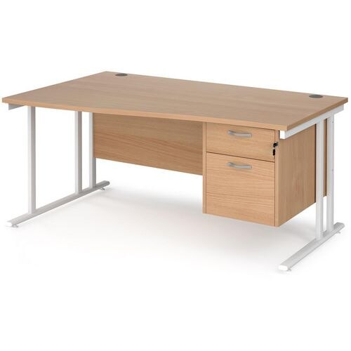 Dams International Wave Desk MC16WLP2WHB 1,600 x 725 x 800 - 990 mm