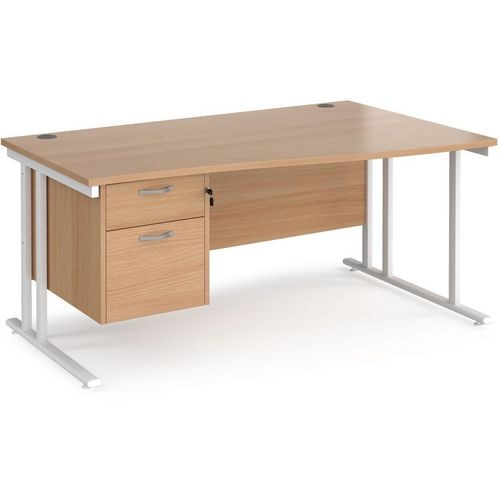 Dams International Wave Desk MC16WRP2WHB 1,600 x 725 x 800 - 990 mm