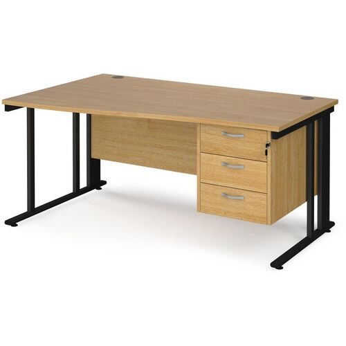 Dams International Wave Desk MCM16WLP3KO 1,600 x 725 x 800 - 990 mm