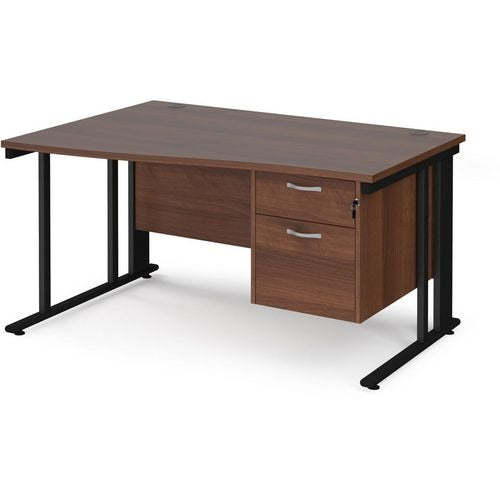 Dams International Wave Desk MCM14WLP2KW 1,400 x 725 x 800 - 990 mm