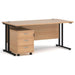 Dams International Straight Desk with 3 Drawer Pedestal SBK316B 1,600 x 800 x 725 mm