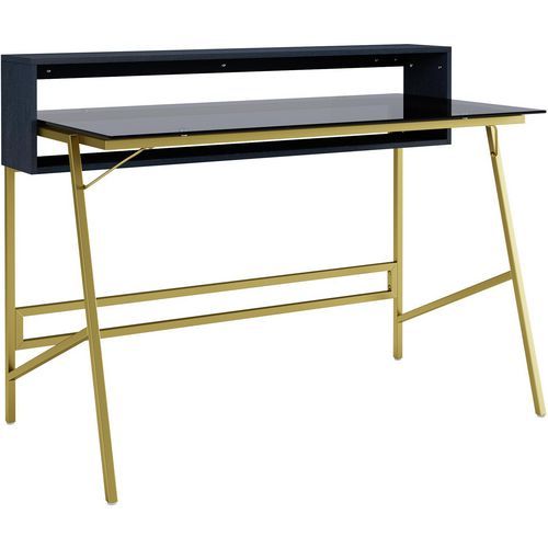 Alphason Desks AW21924 Black And Gold 1,200 (W) x 700 (D) x 895 (H) mm